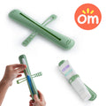 Breathable portable silicone travel toothbrush case with toothpaste strap 