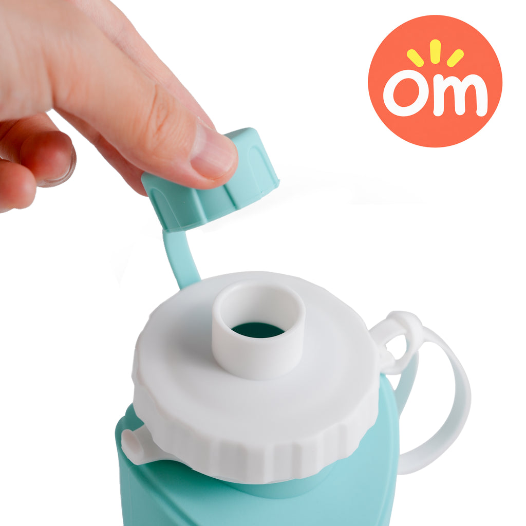 leak-proof lid of the collapsible silicone water bottle
