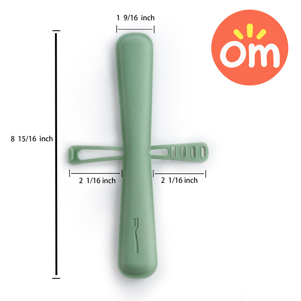 Dimensions and size measurements for the portable travel silicone toothbrush case